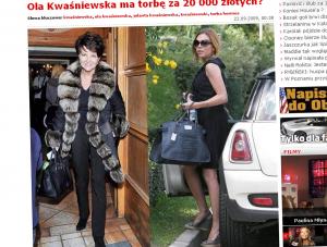 Kwaśniewska paraduje z torbą za 20 tys. zł.