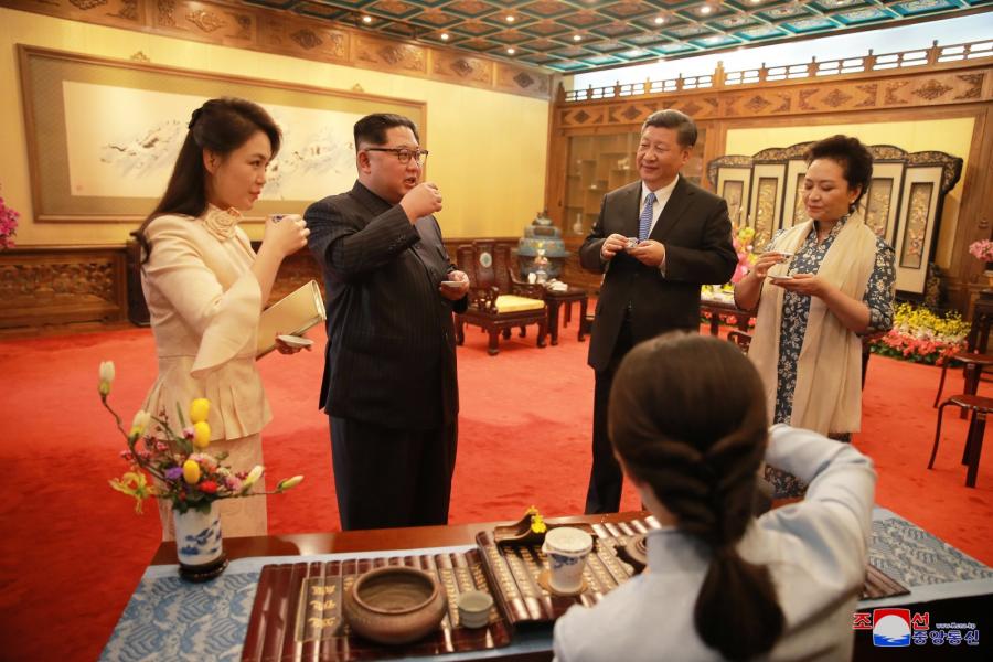 Kim Dzong Un z żoną w Chinach