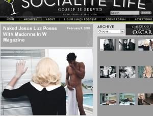 Madonna pozowała z nagim Jezusem