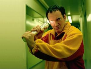 07 Nov 2003, Paris, France --- Cult American director, Quentin Tarantino is in Paris to promote his fourth film, "Kill Bill: Vol. 1" which will be released in France on November 26, 2003 with Volume II to follow in 2004. --- Image by © Nicolas Guerin/Corbis