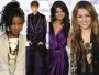 Od lewej: Willow Smith, Justin Bieber, Selena Gomez, Miley Cyrus