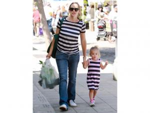 Jennifer Garner z młodszą córką Seraphine Rose postawiły na pasy. 