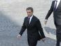 Prezydent Nicolas Sarkozy przybywa uroczystości