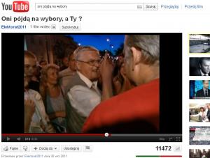 Kadr ze spotu "Oni pójdą na wybory"