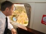 Premier Tusk obleciał autostradę A2