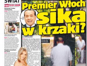 "Fakt": Premier Włoch sika w krzaki