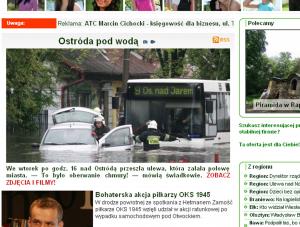 Zobacz, jak ulewa zatopiła Ostródę
