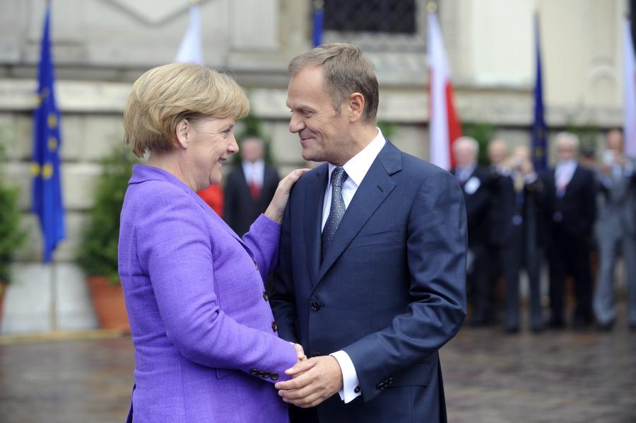 Image result for Tusk, Merkel