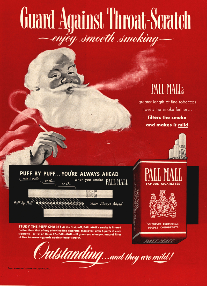Papierosy "Pall Mall", rok 1952