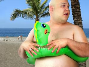 Mężczyźni też wstydzą się rozebrać na plaży
