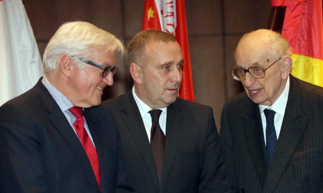 Frank-Walter Steinmeier, Grzegorz Schetyna, Władysław Bartoszewski