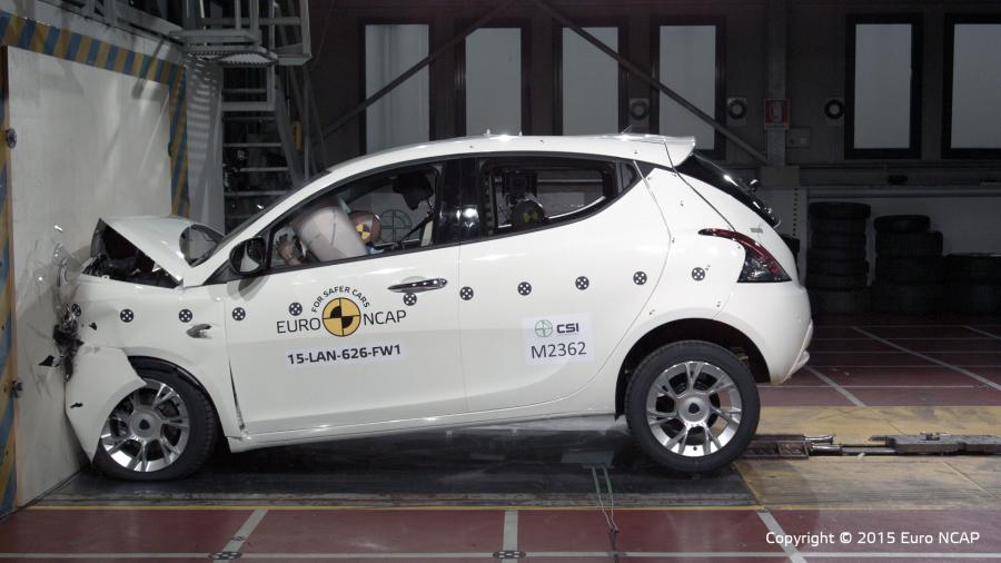 Lancia ypsilon - najsłabszy wynik 2015 wg Euro NCAP