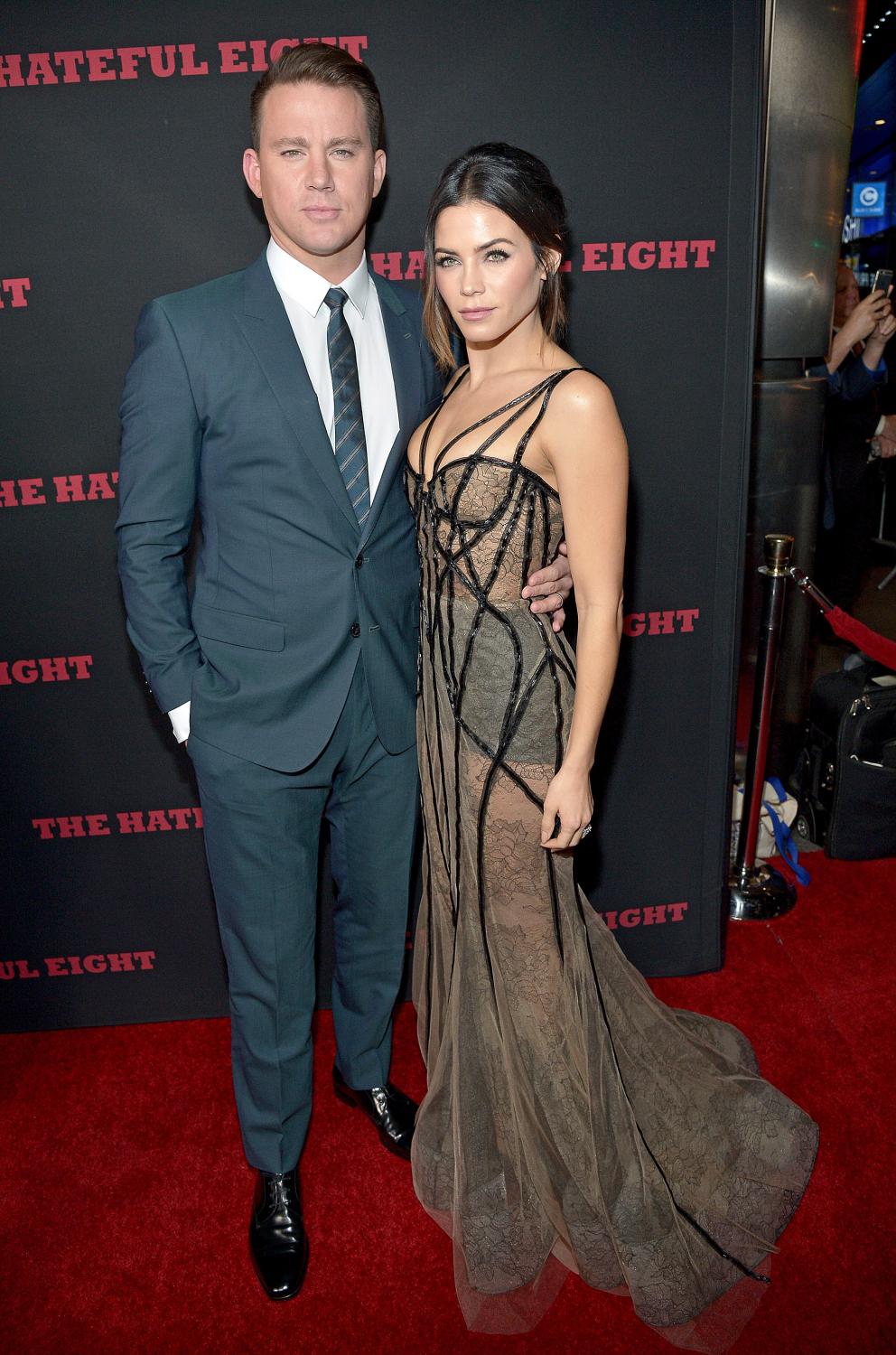 Channing Tatum i Jenna Dewan Tatum na premierze filmu "Nienawistna ósemka"