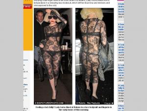 Lady GaGa biega w koronkach po mrozie