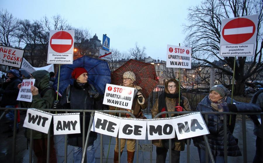 Protesty w Krakowie
